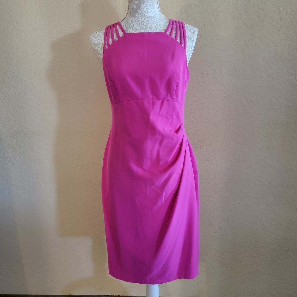 Vince Camuto Hot Pink Sleeveless Sheath Sz 6